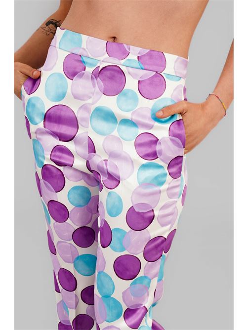 Pantalone in raso fantasia elmas phil | 011057FANTASIA